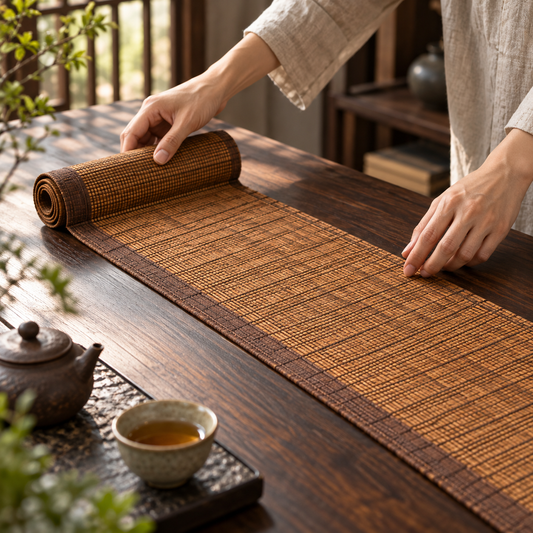 Woven Bamboo Tea Table Mat