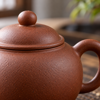 Rounded Purple Clay Style Teapot