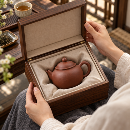 Rounded Purple Clay Style Teapot