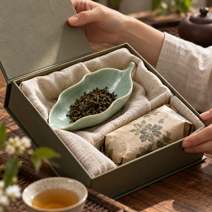 Celadon Leaf Tea Leaf Holder