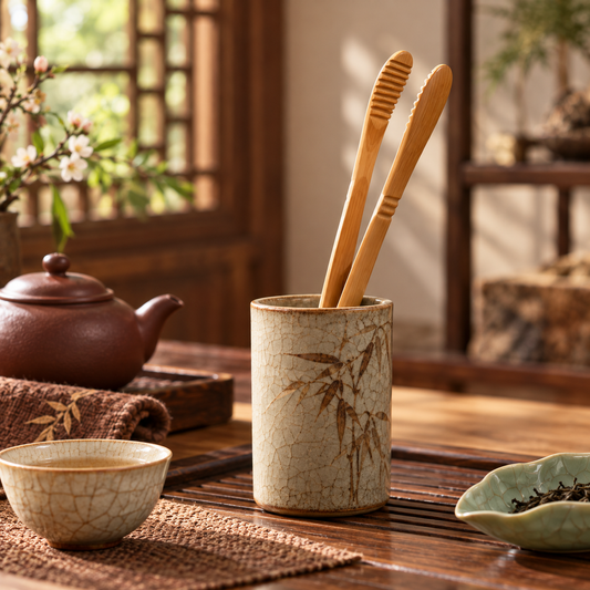 Bamboo Tea Serving Tongs