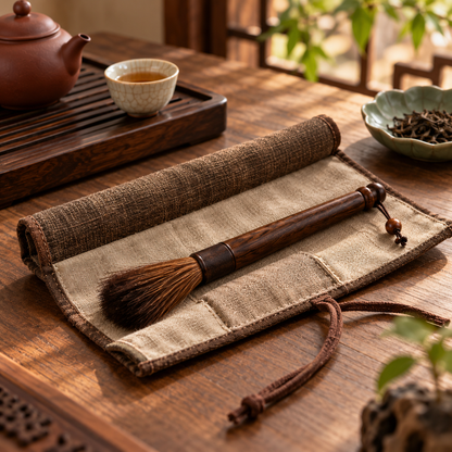 Wood-Handle Teapot Care Brush